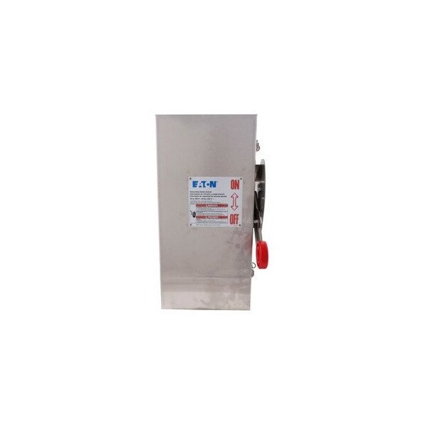 Eaton Safety Switch, Fusible, 3P, Single Phase, NEMA 4X, 18-8 Stainless Steel DH321NWK - main